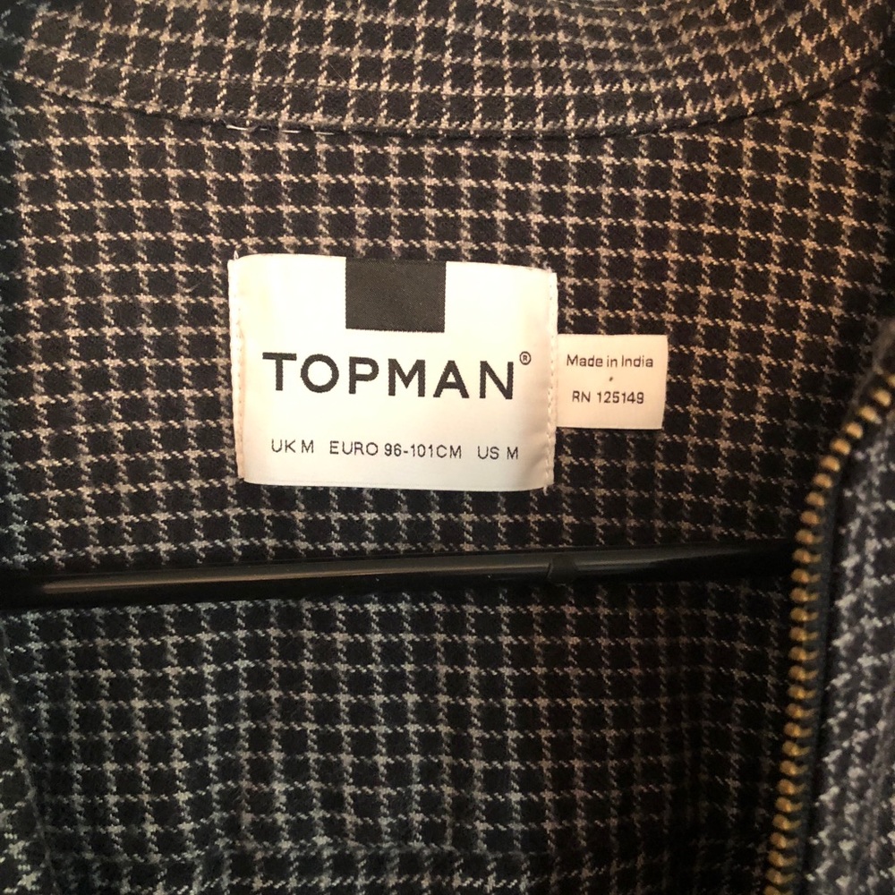 TOPMAN Black Plaid Jacket